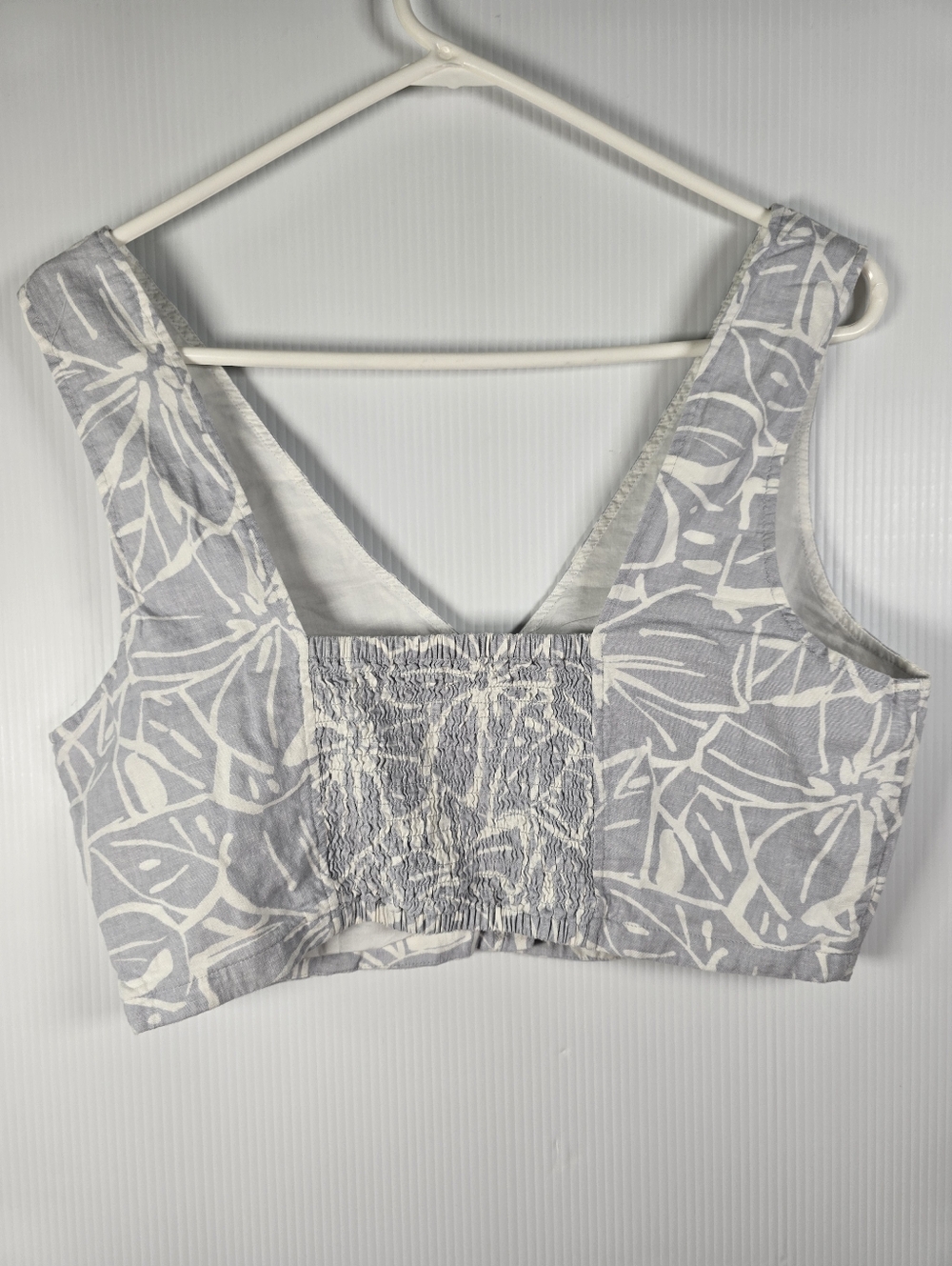 NWOT Madewell Womens Gwen Abstract Floral Linen Blend Supercrop Vest Top Size 10 - Picture 5 of 15